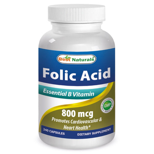 Best Naturals Folic Acid 800 mcg 240 Capsules