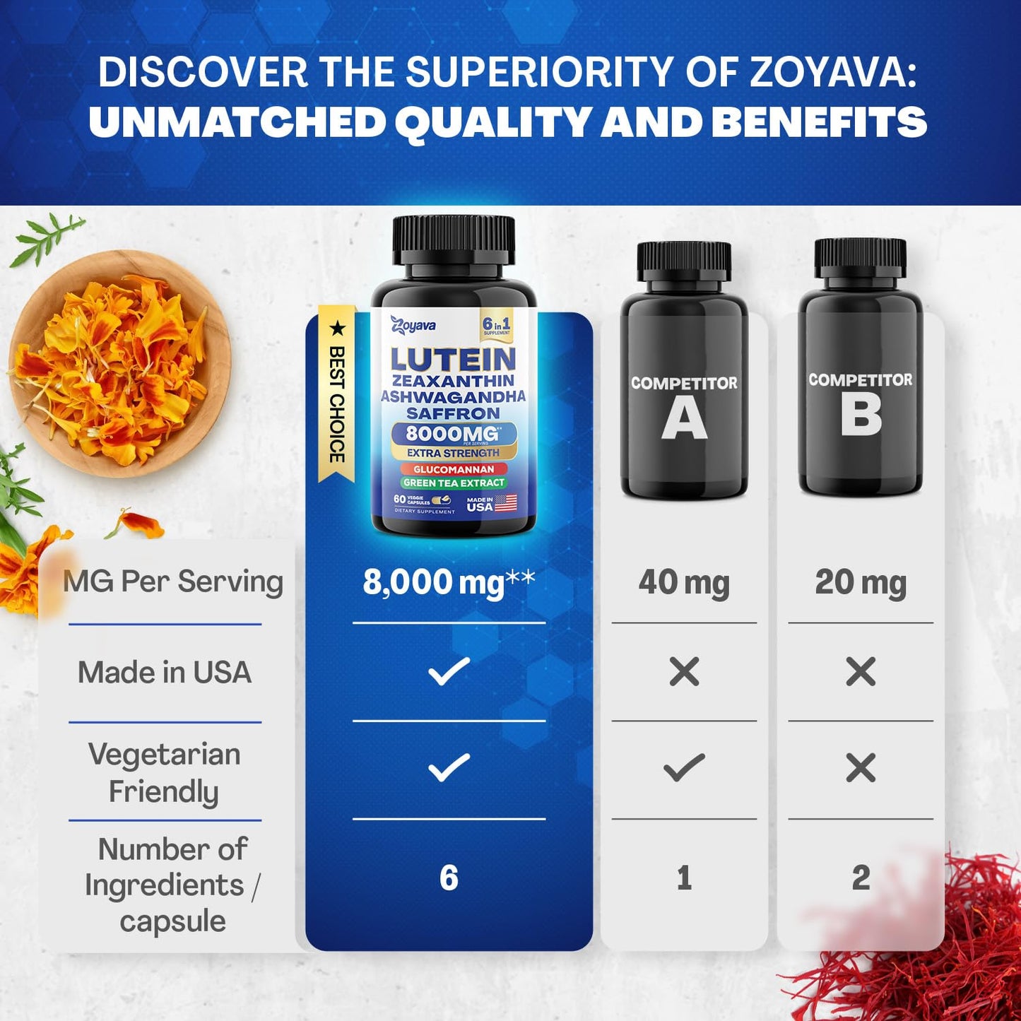 Zoyava Sea Moss 16-in-1 and Lutein 6-in-1 Bundle