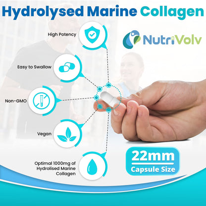 Nutrivolv Collagen Marine (1000mg) Supplement for Skin , Anti Ageing