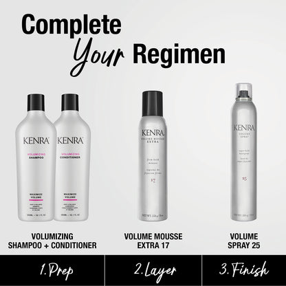 Kenra Volume Spray 25 50% | Super Hold Finishing & Styling Hairspray | Flake-free & Fast