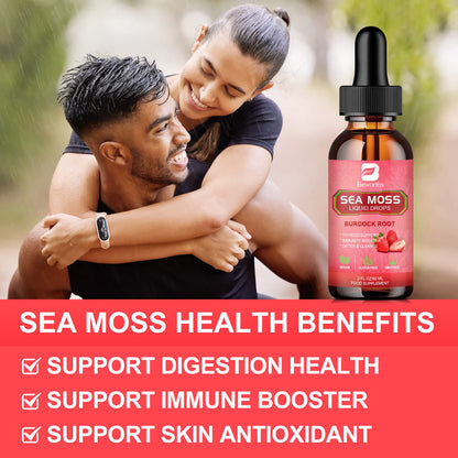 B BEWORTHS Sea Moss Liquid Drops - Organic Irish Sea Moss Gel with Burdock Root