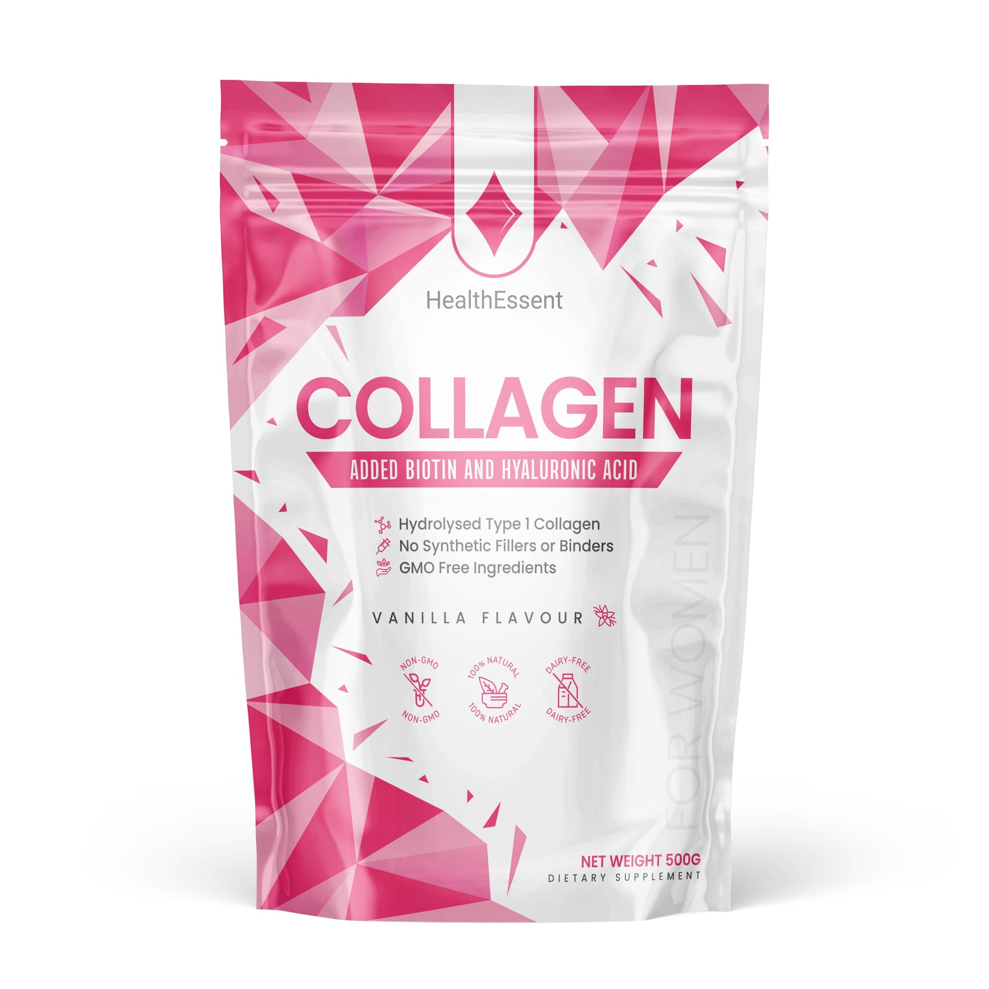 Collagen Powder for Women with Added Biotin and Hyaluronic Acid, Colageno for Women