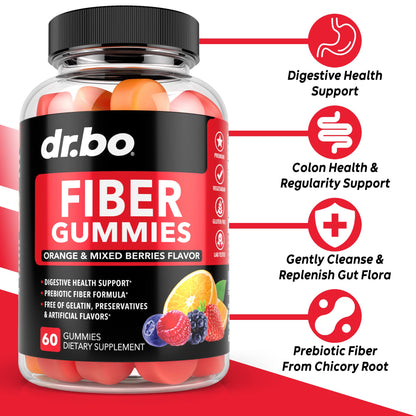 Fiber Gummies for Adults & Kids - Tasty Gummy Prebiotic Fiber Supplement for Max Digest