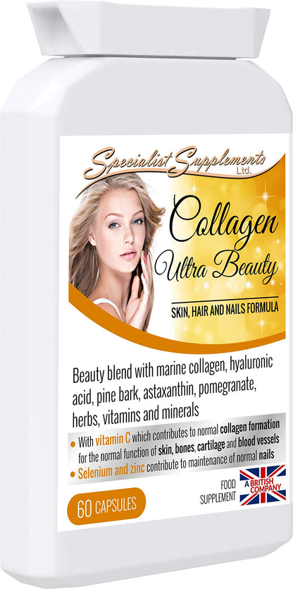 Specialist Supplements Collagen Ultra Beauty Marine Collagen, Hyaluronic Acid, Vitamin, Mineral