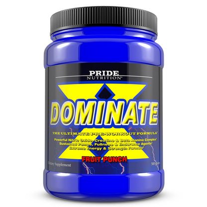 #1 Pre Workout - Dominate X 500g - Best Nitric Oxide & Creatine Pre-Workout Formula