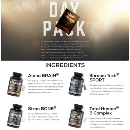 ONNIT Total Human Day and Night Vitamin Packs for Men and Women,Capsule, 30-Day