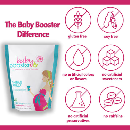 Baby Booster Prenatal Vitamin Supplement Shakes, Tahitian Vanilla and Strawberry