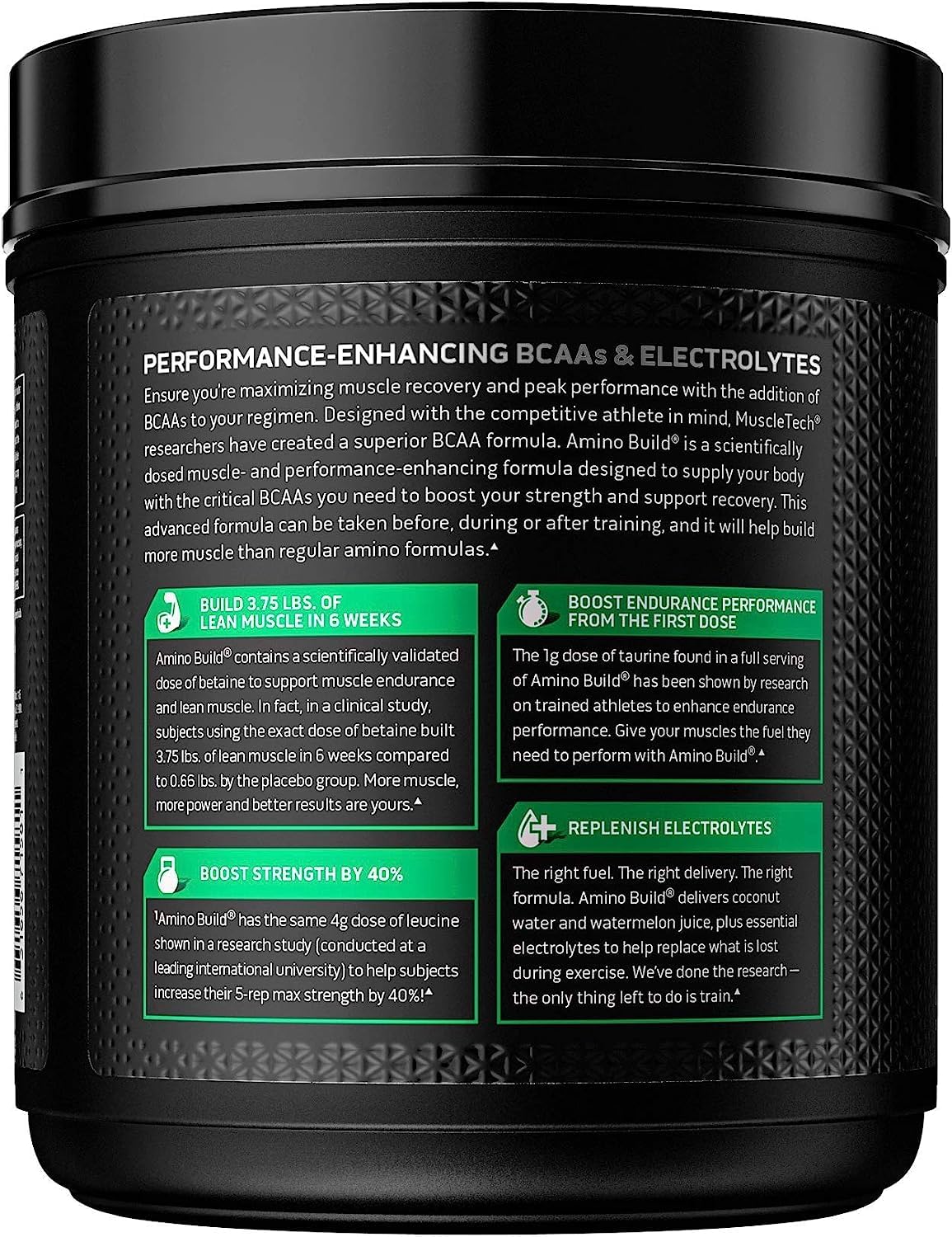 BCAA Amino Acids + Electrolyte Powder MuscleTech Amino Build 7g of BCAAs