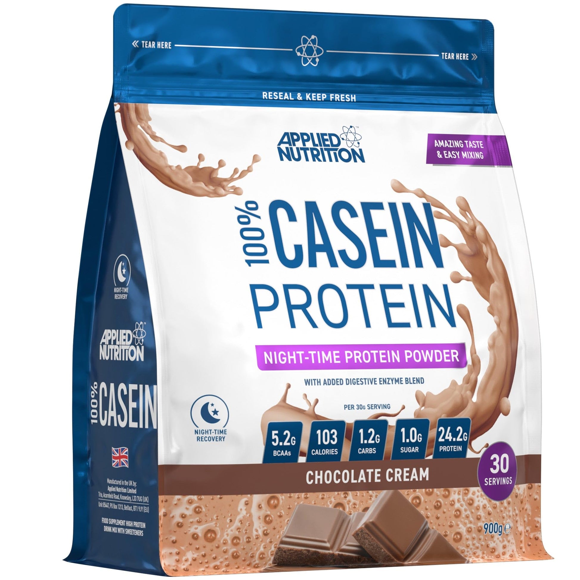 Applied Nutrition Casein Protein Powder - Micellar Casein Supplement, Slow Release Protein