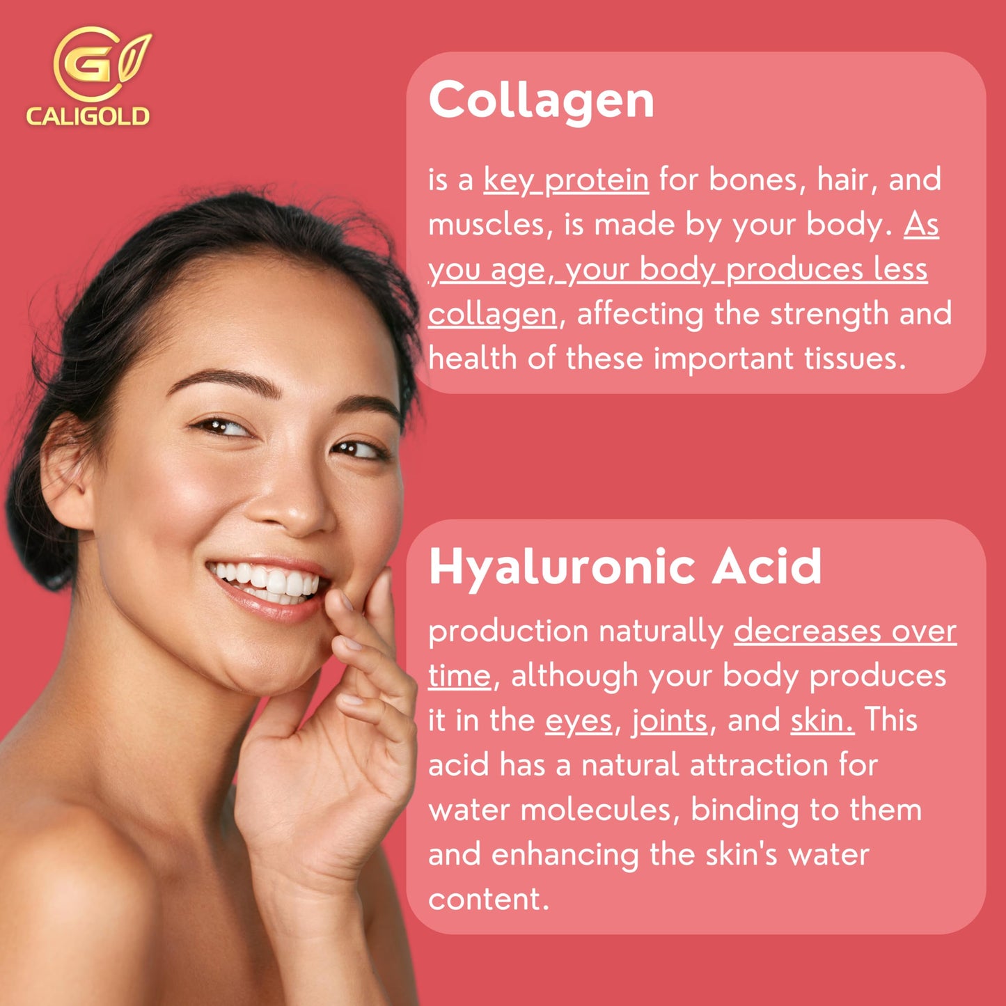 CALIGOLD Health Super Marine Collagen Liquid - Excellent for Hair, Skin, Nails and Joints