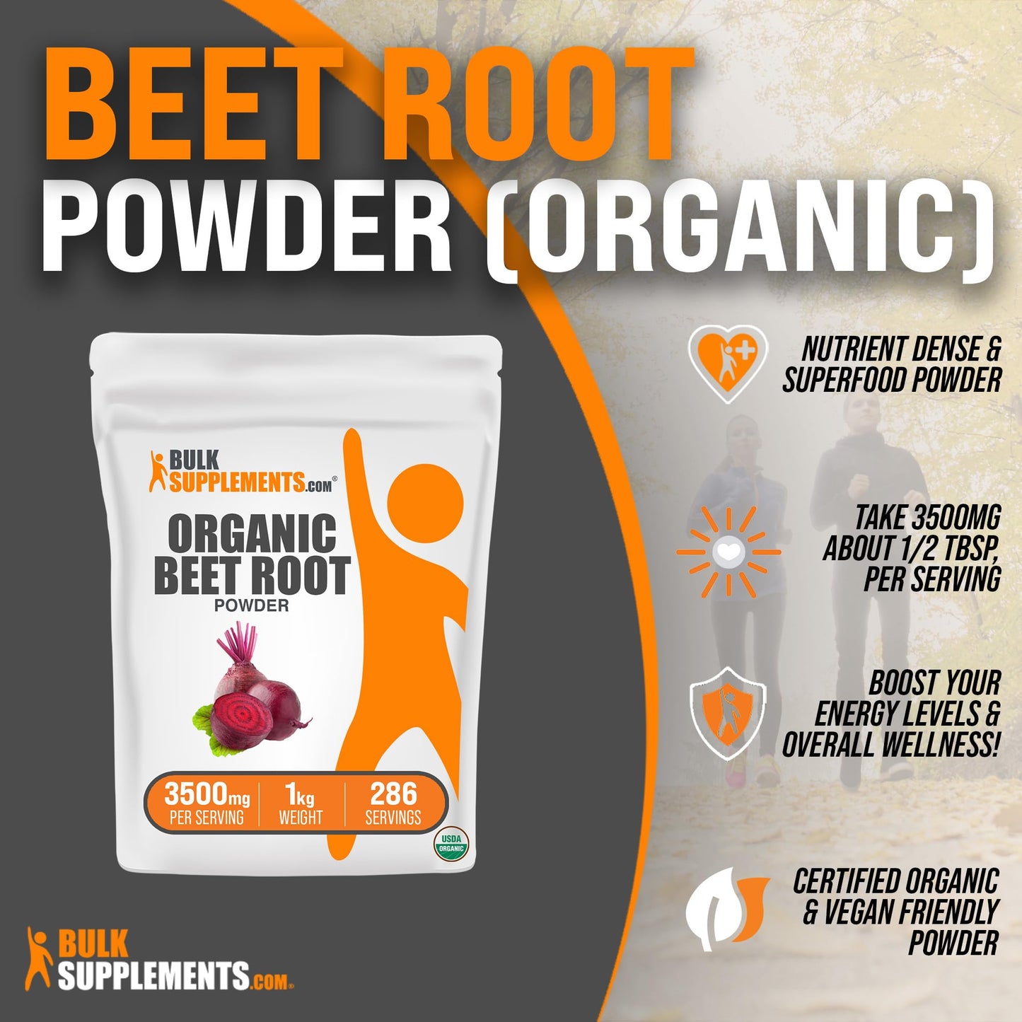 BULKSUPPLEMENTS.COM Organic Beet Root Powder - Beet Powder Organic, Beetroot