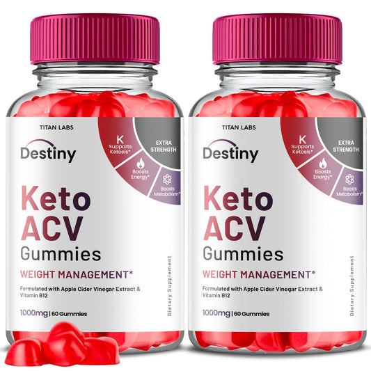 (2 Pack) Destiny Keto ACV Gummies, Destiny Keto ACV Gummies Advanced Weight Loss