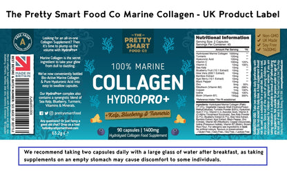 Powerful Marine Collagen Tablets - with Hyaluronic Acid, Biotin & Blueberry - 1400MG Complex - Hydrolysed Type 1