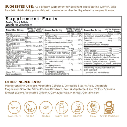 Solgar Prenatal Nutrients, 120 Tablets - Multivitamin & Mineral Formula for Pregnant & Lactating Women