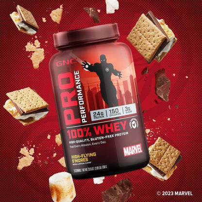 GNC Pro Performance 100% Whey - Marvel: High-Flying S'Mores - 25 Servings