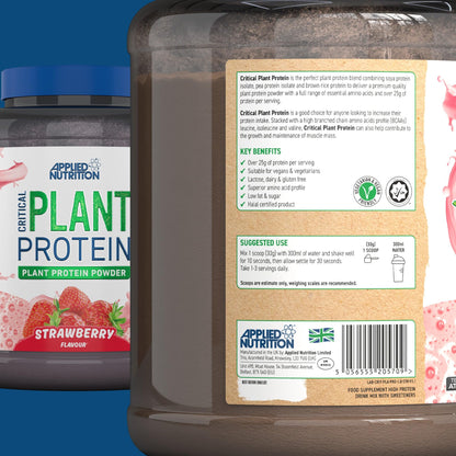 Applied Nutrition Plant Protein Powder – Critical Plant Vegan Protein Shake with SOYA