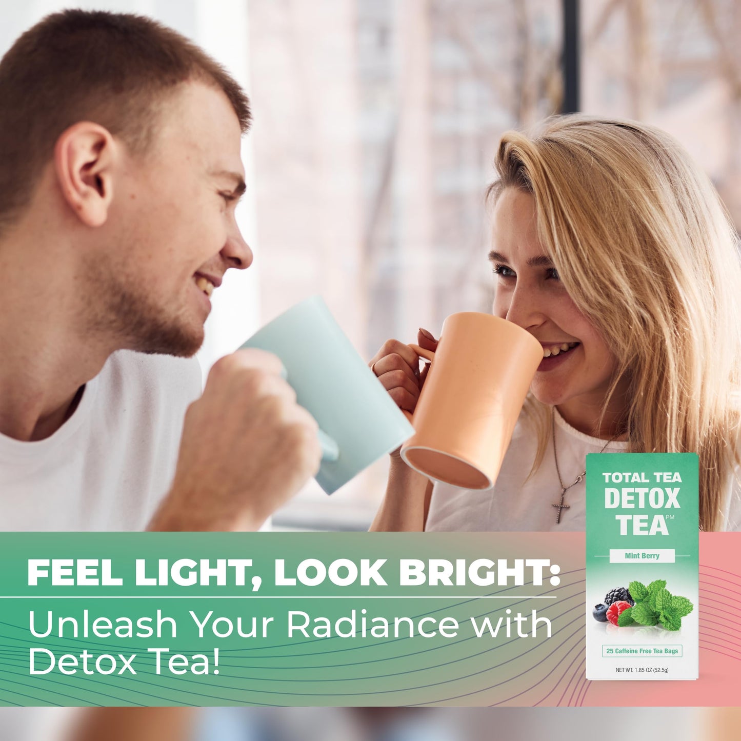 Total Tea Slimming Detox Tea for a Healthy Weight Support - Caffeine Free - Herbal