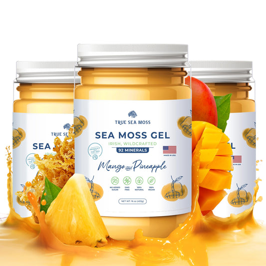 TrueSeaMoss Wildcrafted Irish Sea Moss Gel –7 Flavors- Nutritious Organic Raw 