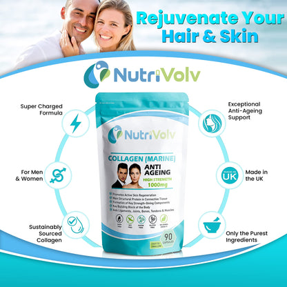 Nutrivolv Collagen Marine (1000mg) Supplement for Skin , Anti Ageing