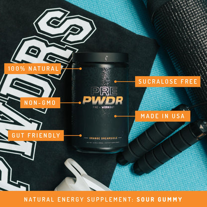 PWDRS PRE Pre-Workout Powder - Energy, Pump, Endurance, Focus, Strength Supplement