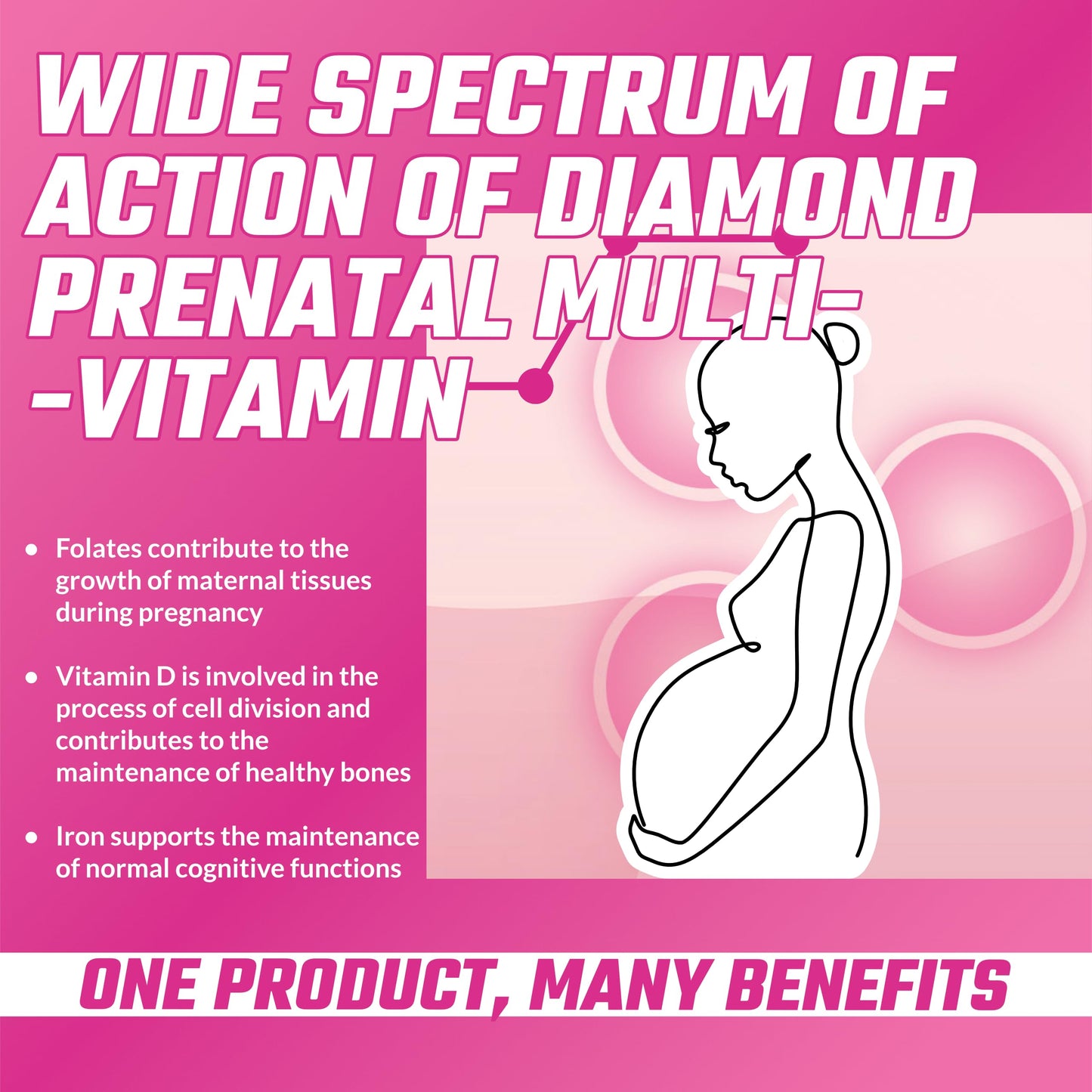 APOLLO'S HEGEMONY Diamond Prenatal Multivitamin with Ginger, CoQ10, Myo-Inositol, Quatrefolic®