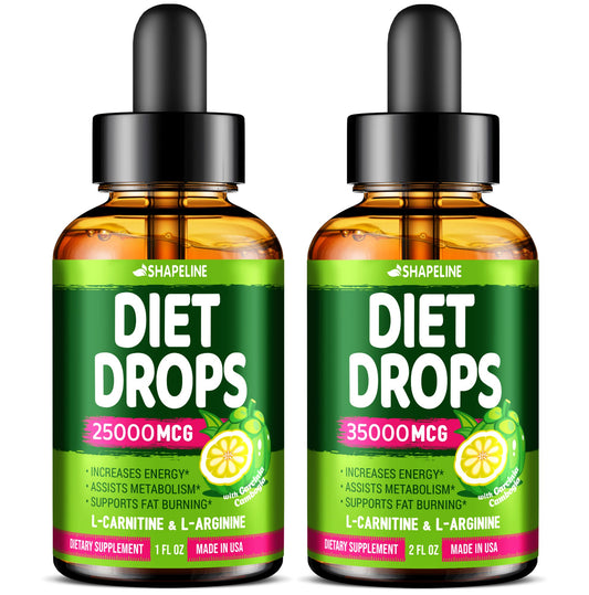 SHAPELINE Weight Loss Drops - Diet Drops 1 Fl Oz & 2 Fl Oz - Made in The USA - Appetite 