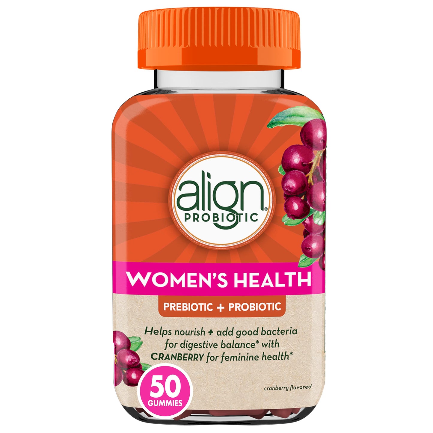 Align Digestive Health Prebiotic + Probiotic Supplement Gummies in Natural Fruit Flavors