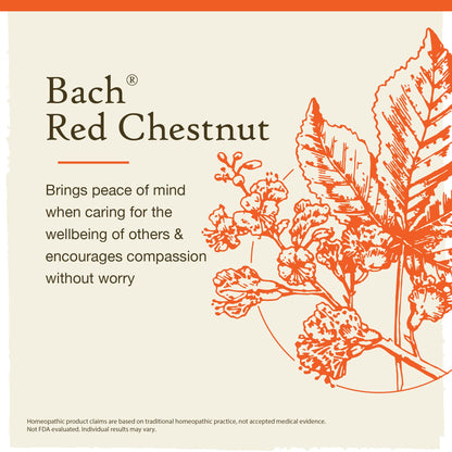 Bach Original Flower Remedies, Red Chestnut for Peace of Mind (Non-Alcohol Formula)