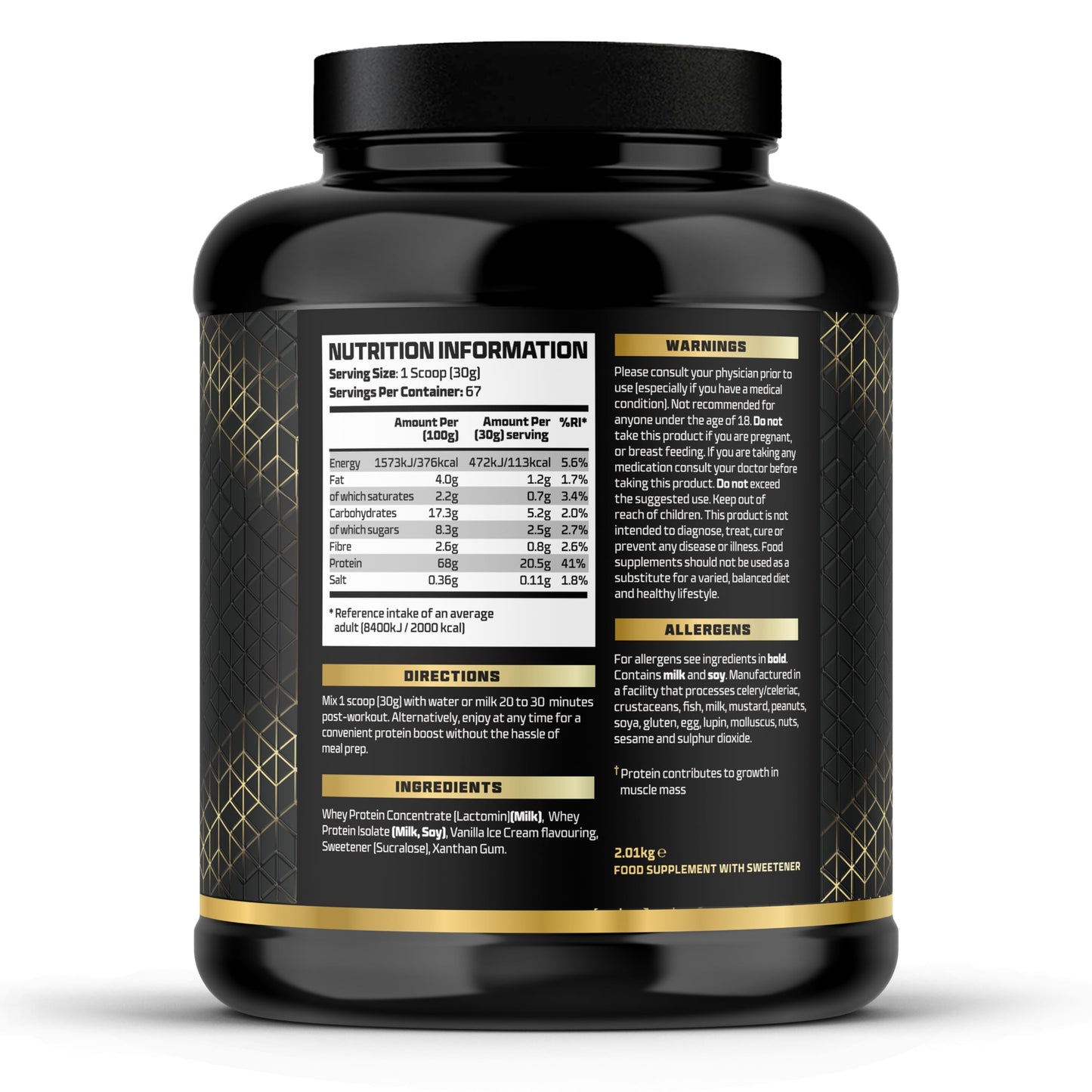 Beast Pharm | WHEY Protein Powder | 2.01kg/67 Servings | Vanilla Ice Cream