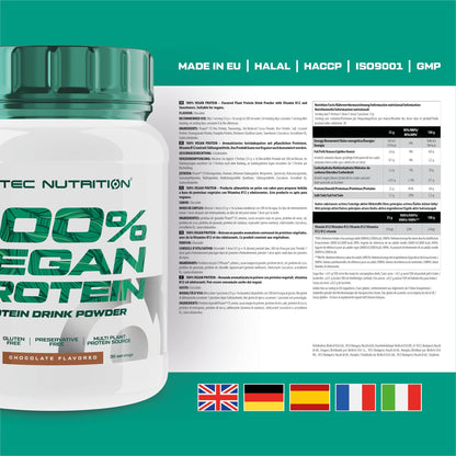 Scitec Nutrition 100% Vegan Protein – 5 Plant-Based Protein Sources – Fortified with Vitamin B12