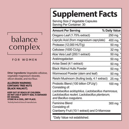 Balance Complex 17-in-1 Vaginal Health 100 Billion Probiotics for Women pH Balance