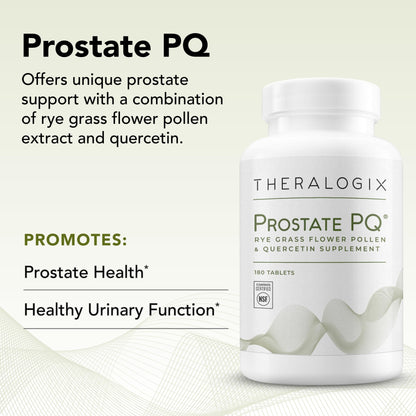 Theralogix Prostate PQ - Rye Grass Pollen Extract & Quercetin Supplement - 90-Day