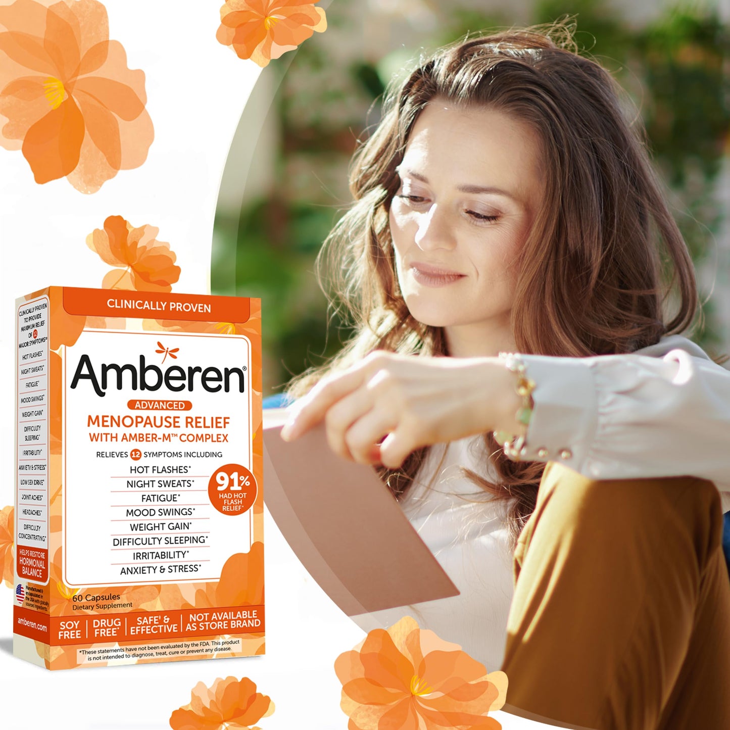 Amberen: Safe Multi-Symptom Menopause Relief. Clinically Shown to Relieve 12 Menopause Symptoms