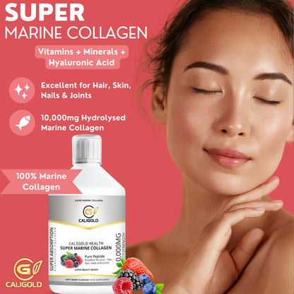 CALIGOLD Health Super Marine Collagen Liquid - Excellent for Hair, Skin, Nails and Joints