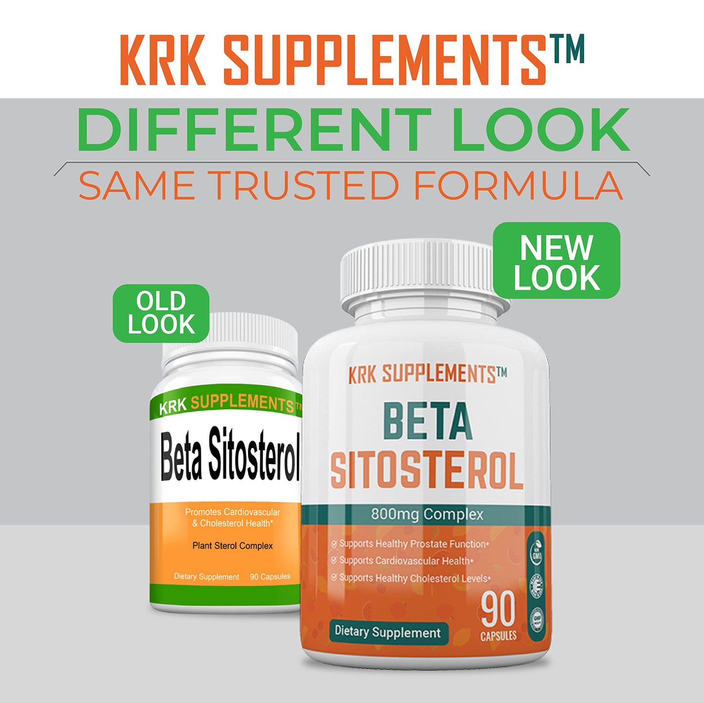 KRK SUPPLEMENTS Bundle Combo for 3 Total Bottles of Beta Sitosterol 800mg