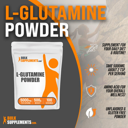 BULKSUPPLEMENTS.COM L-Glutamine Powder - Glutamine Supplement, L Glutamine