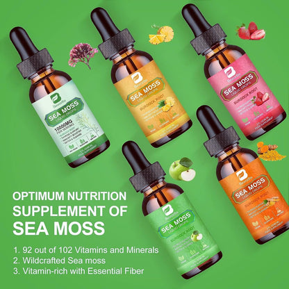 B BEWORTHS Sea Moss Liquid Drops - Organic Irish Sea Moss Gel with Burdock Root