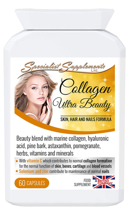 Specialist Supplements Collagen Ultra Beauty Marine Collagen, Hyaluronic Acid, Vitamin, Mineral