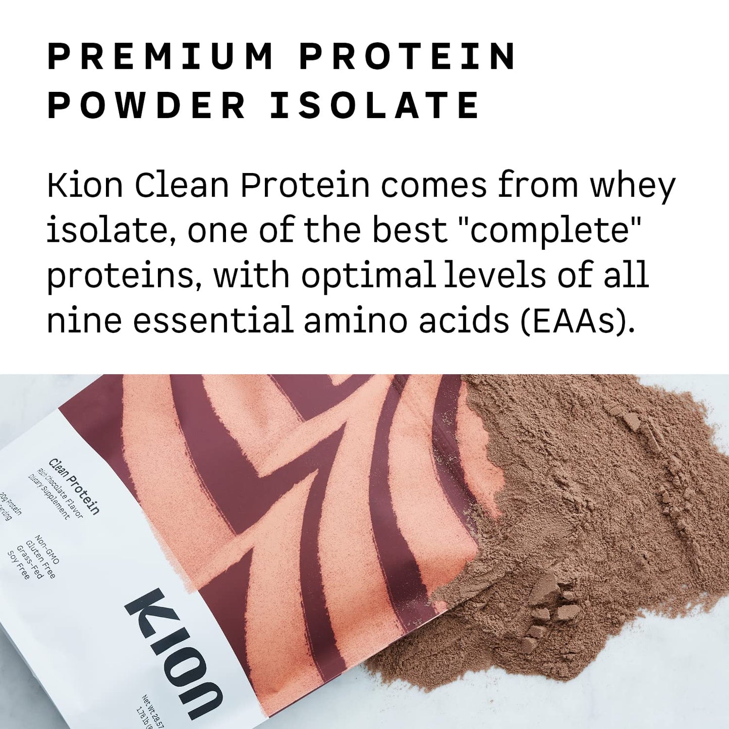 Kion Clean Protein | Grass-Fed & Pasture-Raised Whey Isolate Protein Powder