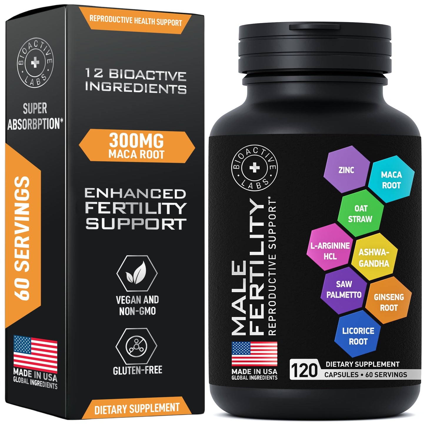 BIOACTIVE LABS Fertility Supplements Prostate Health Supplements Mens Health Bundle