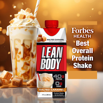 Lean Body Ready-to-Drink Salted Caramel Protein Shake, 40g Protein, Whey Blend