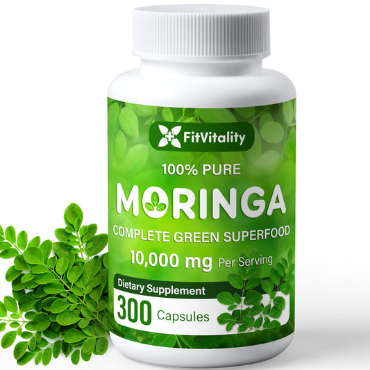 Moringa Capsules| Moringa Oleifera |10,000mg| 300 Capsules| 100% Pure| Non-GMO 