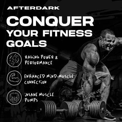 AFTERDARK INHUMAN Pre-Workout Powder, Enhanced Mind-Muscle Connection, Sustained Energy, Potent Nootropic Blend, Vegan, Gluten-Free, Soy-Free, 400mg Caffeine, No Crash, SnowCone