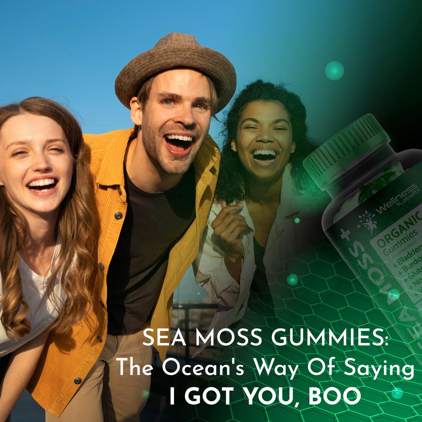 WELLNESS LABSRX Sea Moss Gummies, 3200mg Organic Seamoss, Irish Sea Moss