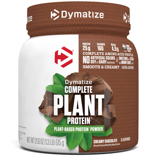 Dymatize Vegan Plant Protein, Creamy Chocolate, 25g Protein, 4.8g BCAAs, Complete 