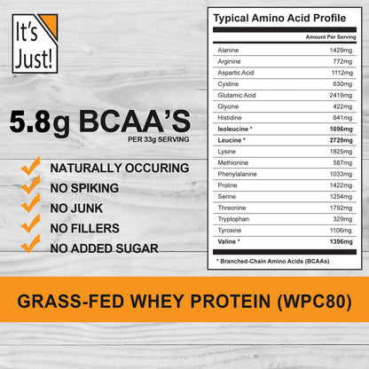 It's Just! - 100% Whey Protein Concentrate, Made in USA, Premium WPC-80, No Added