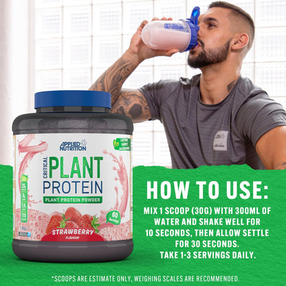 Applied Nutrition Plant Protein Powder – Critical Plant Vegan Protein Shake with SOYA