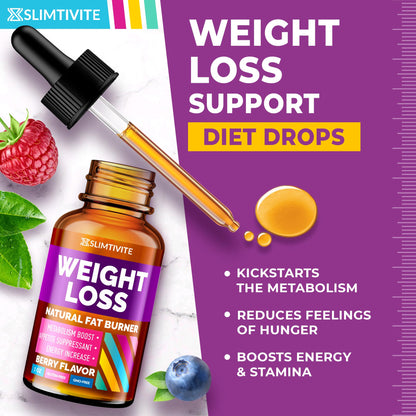 Slimtivite Weight Loss Drops - Diet Drops for Fat Loss - Effective Appetite Suppressant