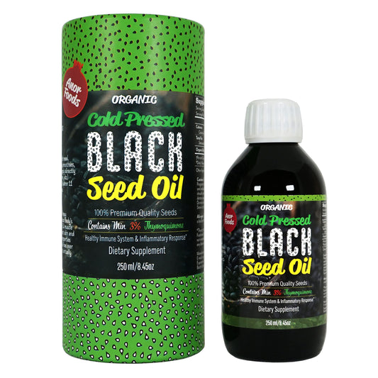 Anor Foods Black Seed Oil 8.4 Fl Oz, Min 3X% Thymoquinone, Cold Pressed