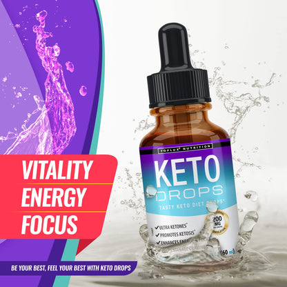 Keto Diet Drops Weight Loss Ketogenic Supplement - Premium Fat Burner Formula